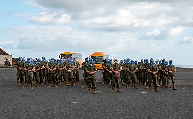 Otro momento del acto, en Gando. 