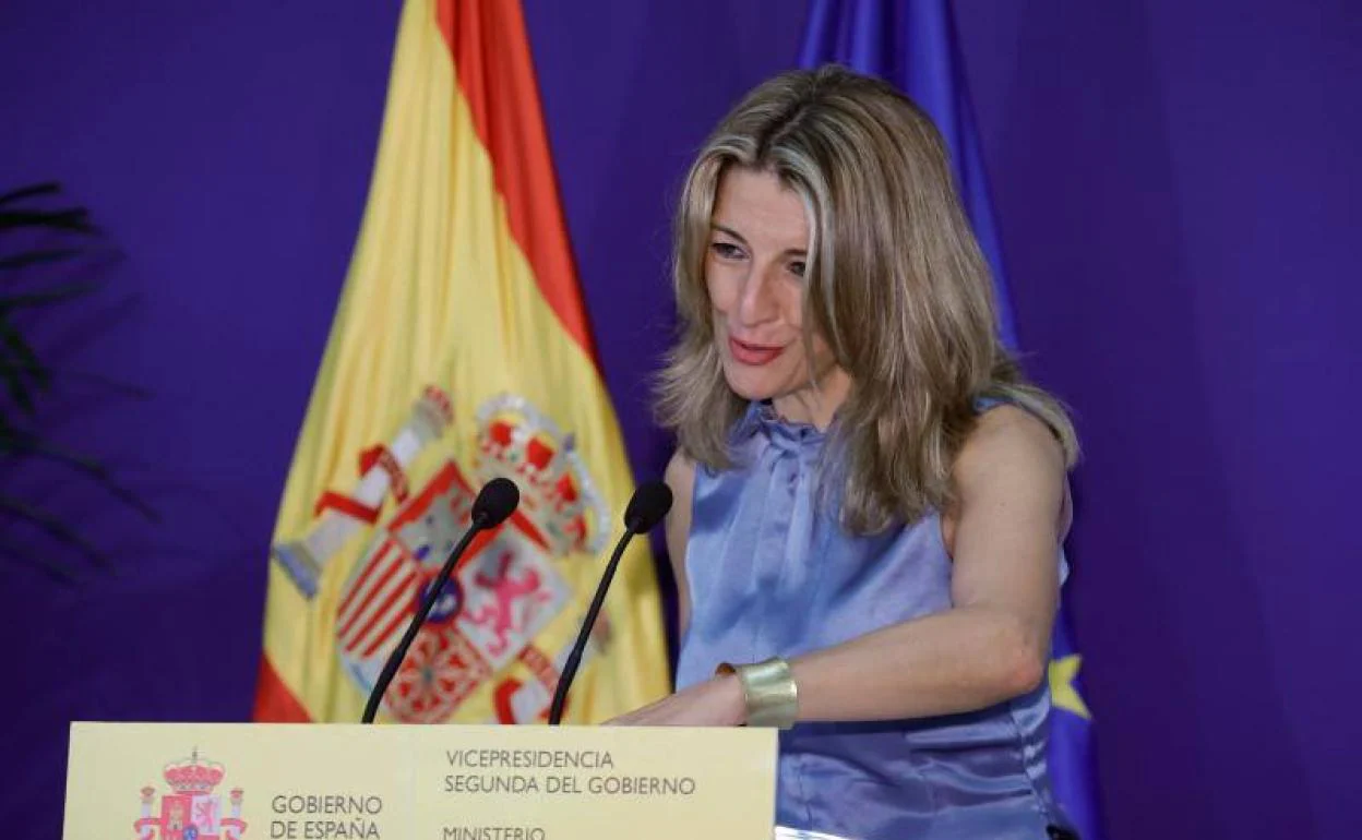 La ministra de Trabajo, Yolanda Díaz. 