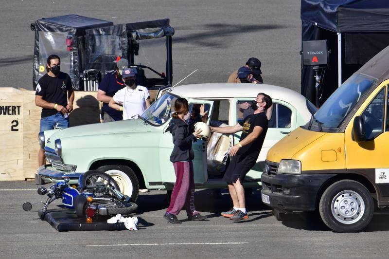 Últimos preparativos para el rodaje de ' The Mother' para Netflix, con la actriz Jennifer Lopez. 