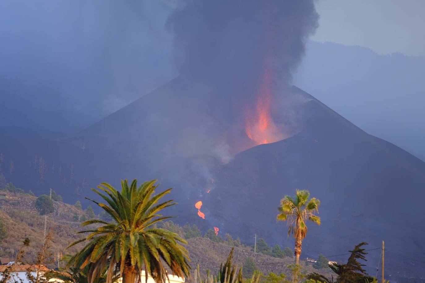 Durante la erupción hubo dos episodios de lluvia ácida en La Palma