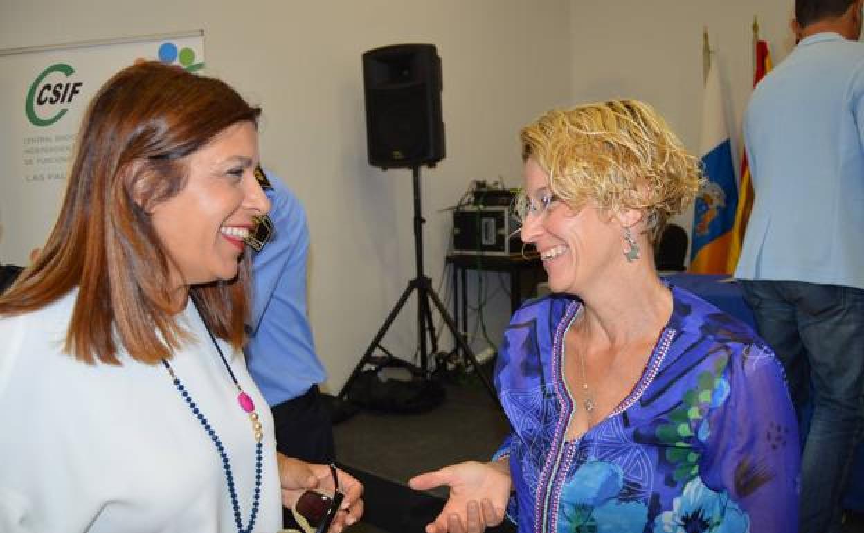 Carmen Hernández y Auri Saavedra, en una foto de archivo. 