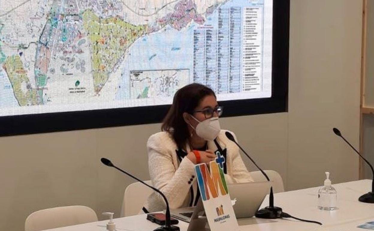 Inés Rodríguez, en una de las presentaciones en Fitur. 