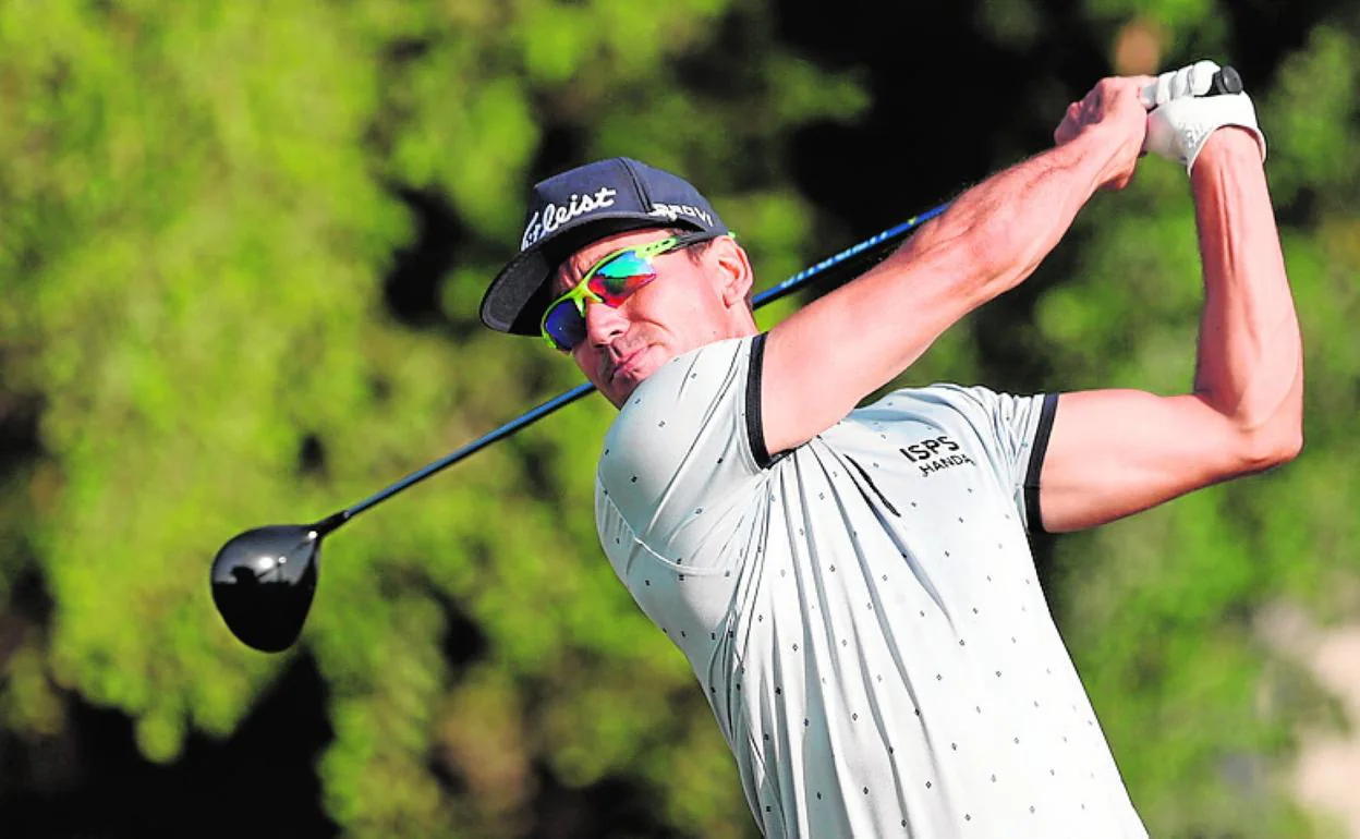 Rafa Cabrera Bello, durante la competición en Abu Dabi. 