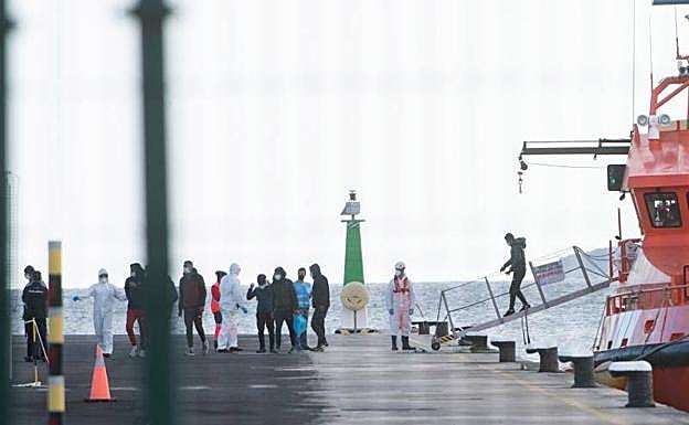 Imagen de una patera rescatada la semana pasada en Fuerteventura. 