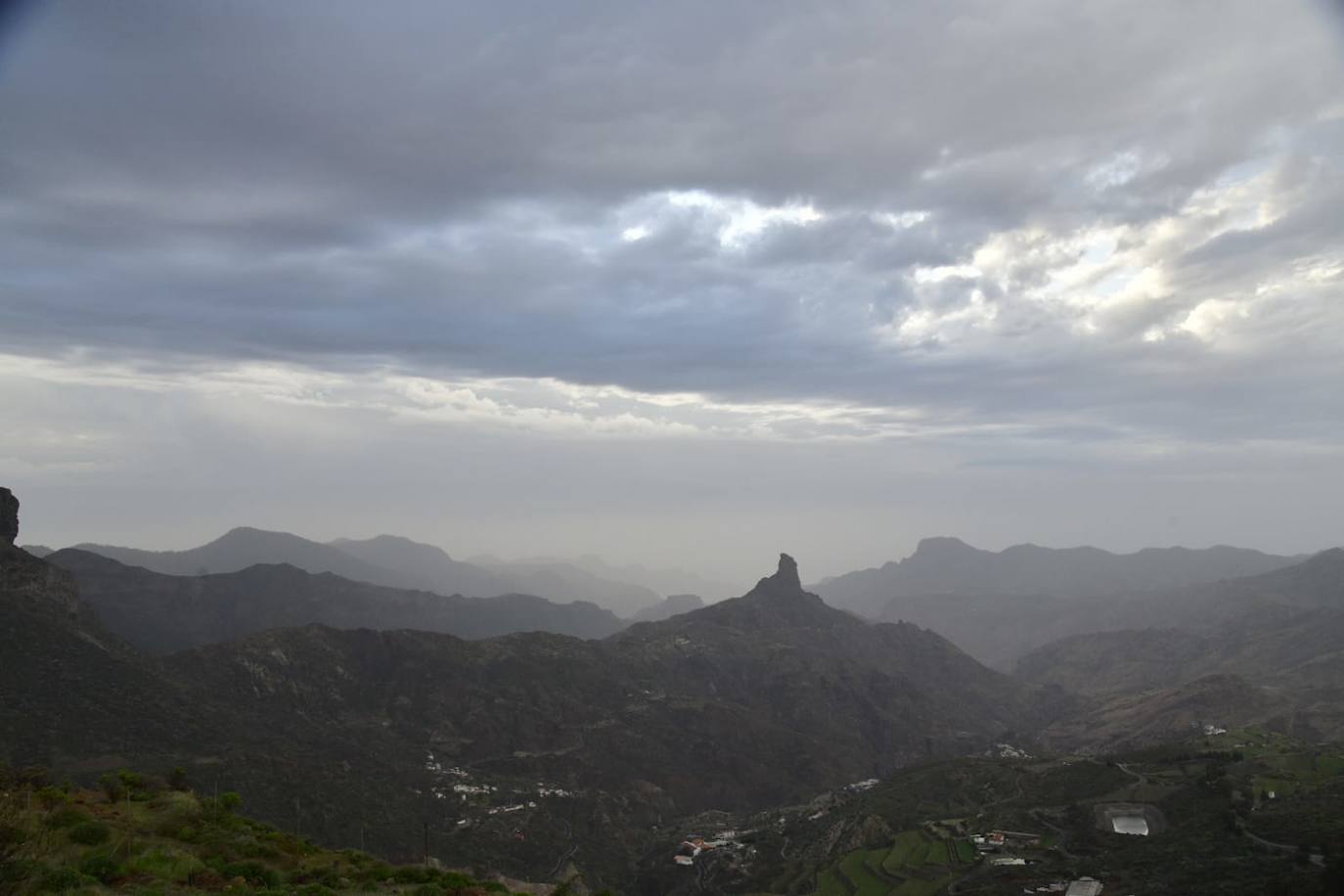 Fotos: Granizo, calima y tormentas en la cumbre de Gran Canaria