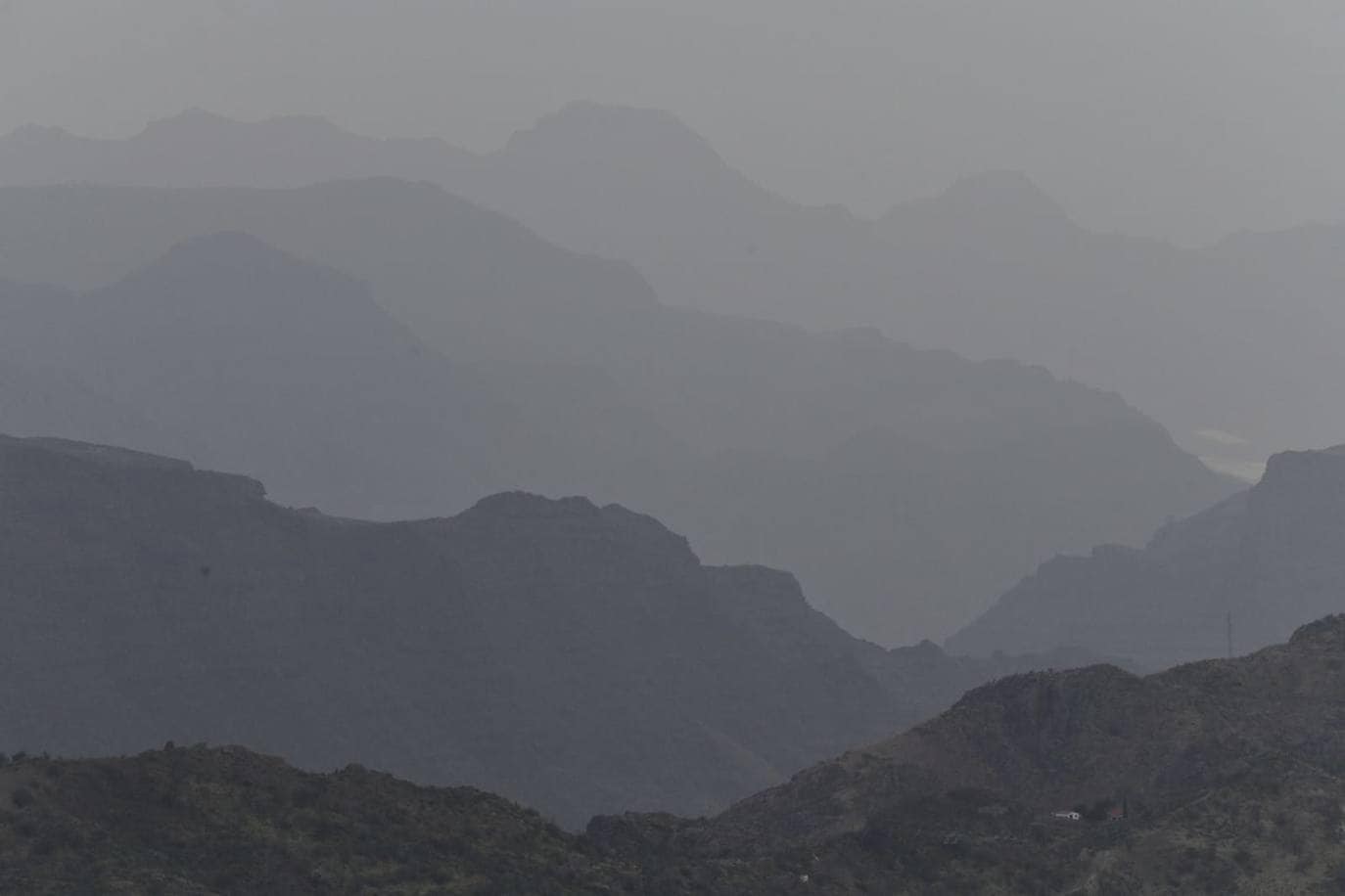 Fotos: Granizo, calima y tormentas en la cumbre de Gran Canaria