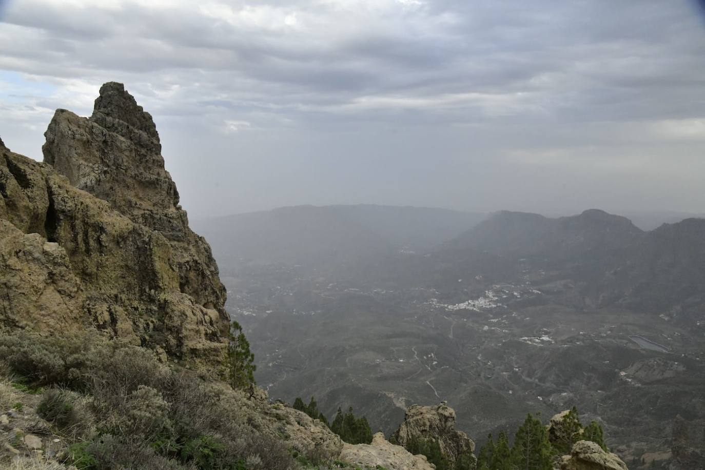 Fotos: Granizo, calima y tormentas en la cumbre de Gran Canaria