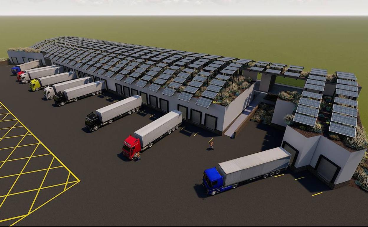 Infografía del Centro de Inspección Portuario (CIP)con el que contará el Puerto y cuya construcción comienza a caminar. 