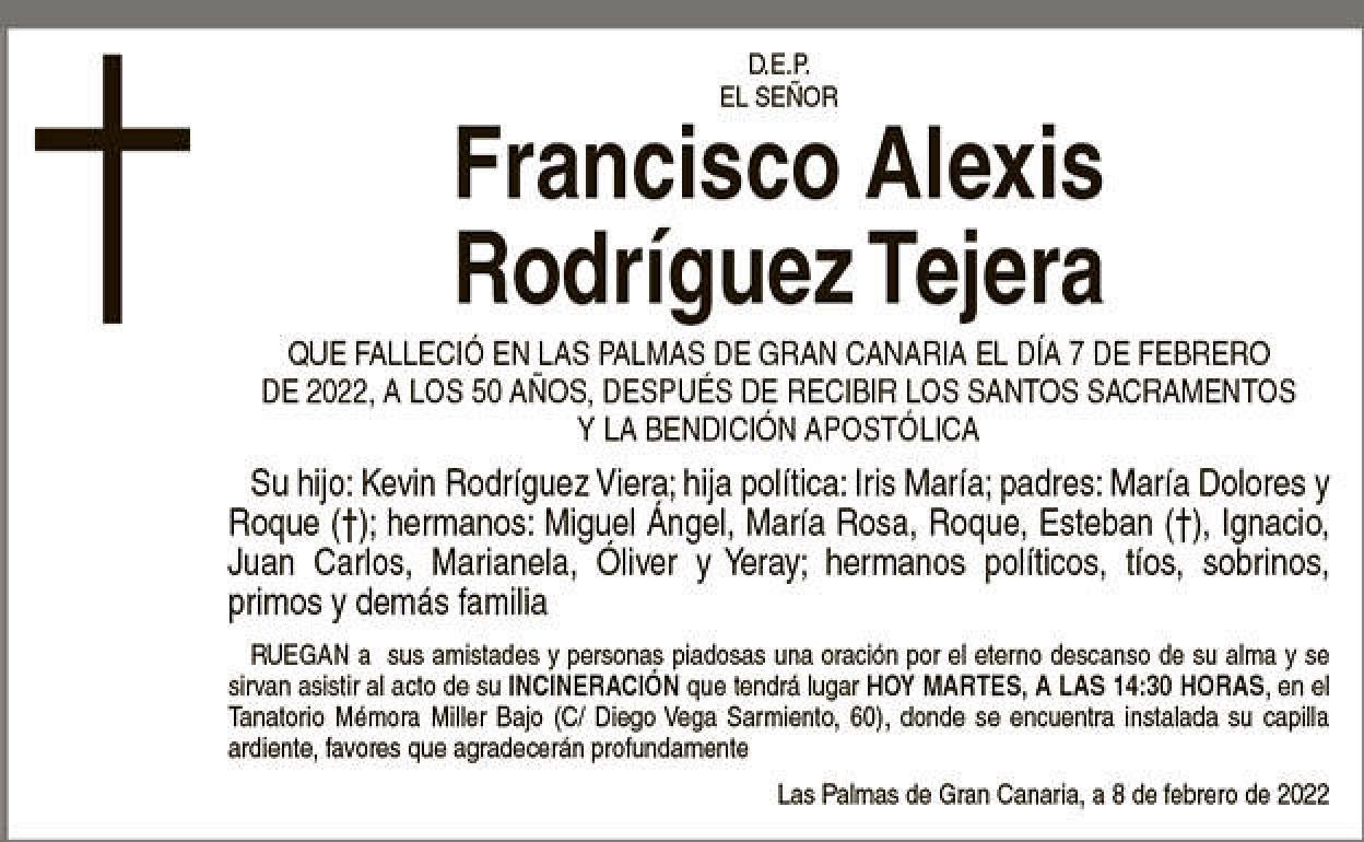 Francisco Alexis Rodríguez Tejera | Canarias7