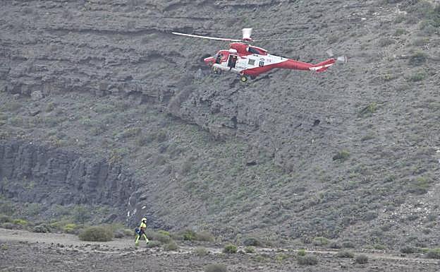 Imagen principal - Rescate de la senderista accidentada en Ladera Alta./ 