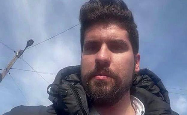 Saúl Perera de camino a la frontera con Polinia.. 