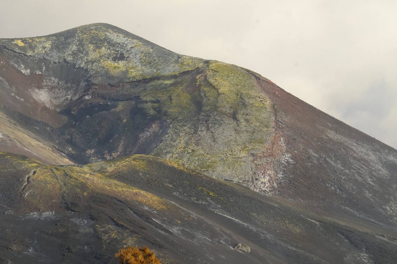 Fotos: Vista del volcán desde una zona de coladas
