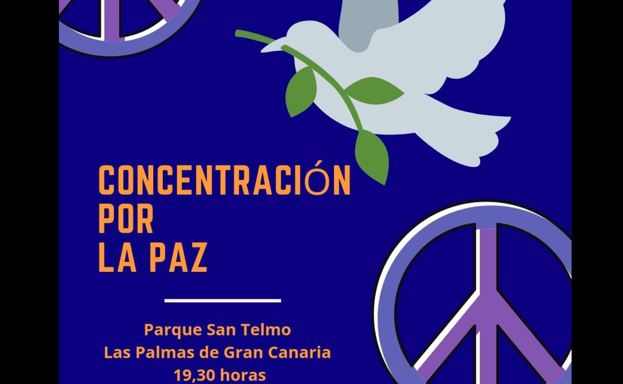 Concentración en San Telmo contra la guerra en Ucrania