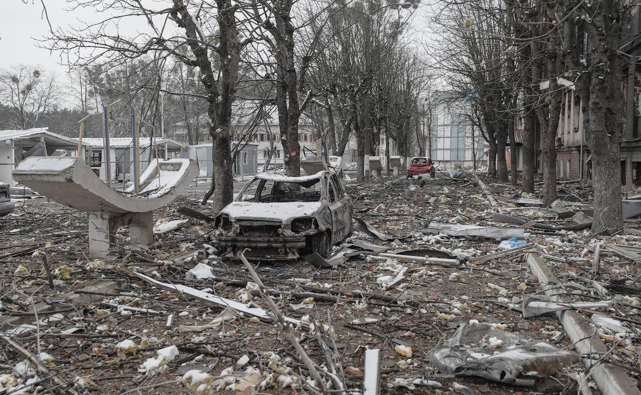 Daños materiales provocados por la invasión de Rusia a Ucrania. 