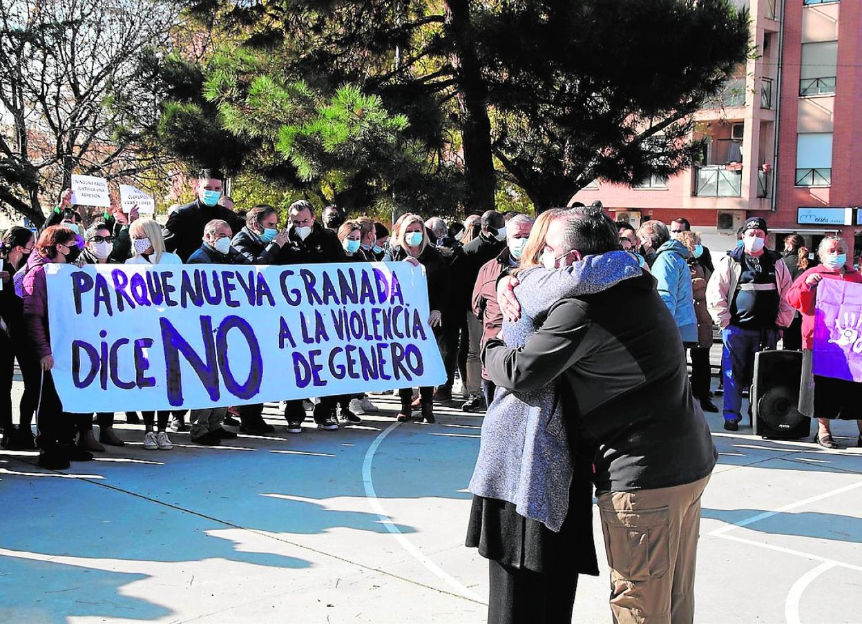 Foto de archivo de una concentración de condena tras un crimen machista. 