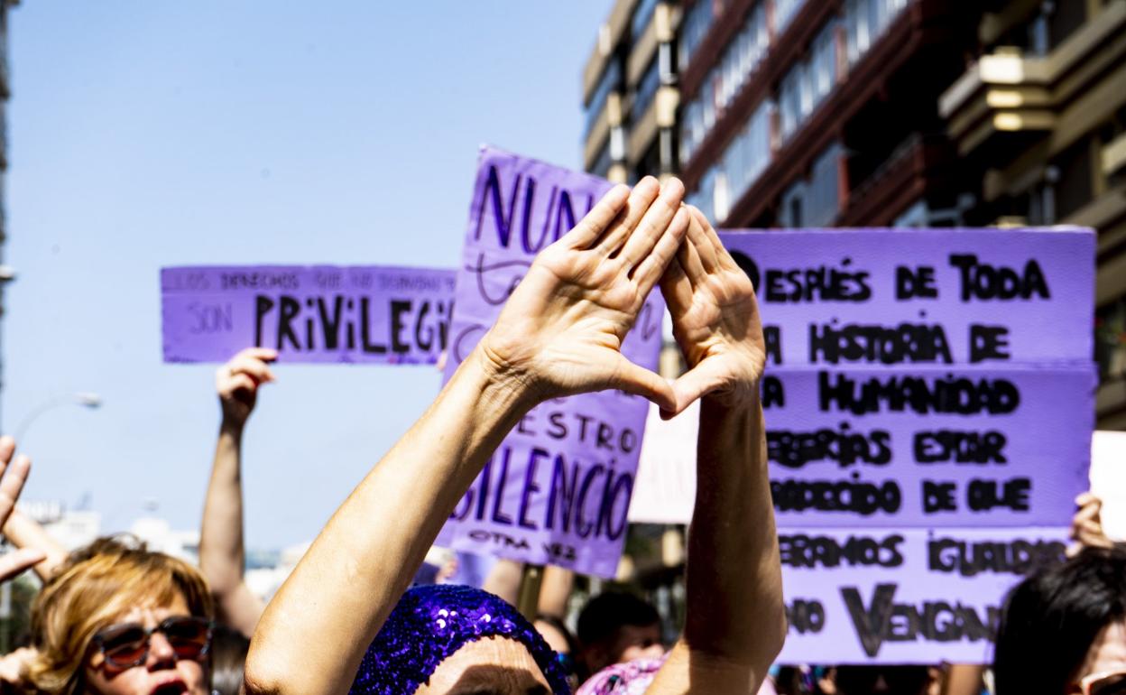 Imagen de archivo de una manifestación del 8M. 