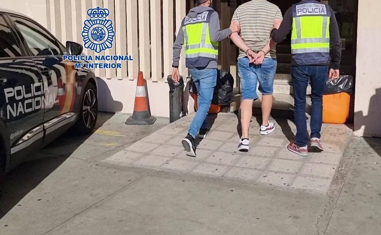 Momento de la detención. 