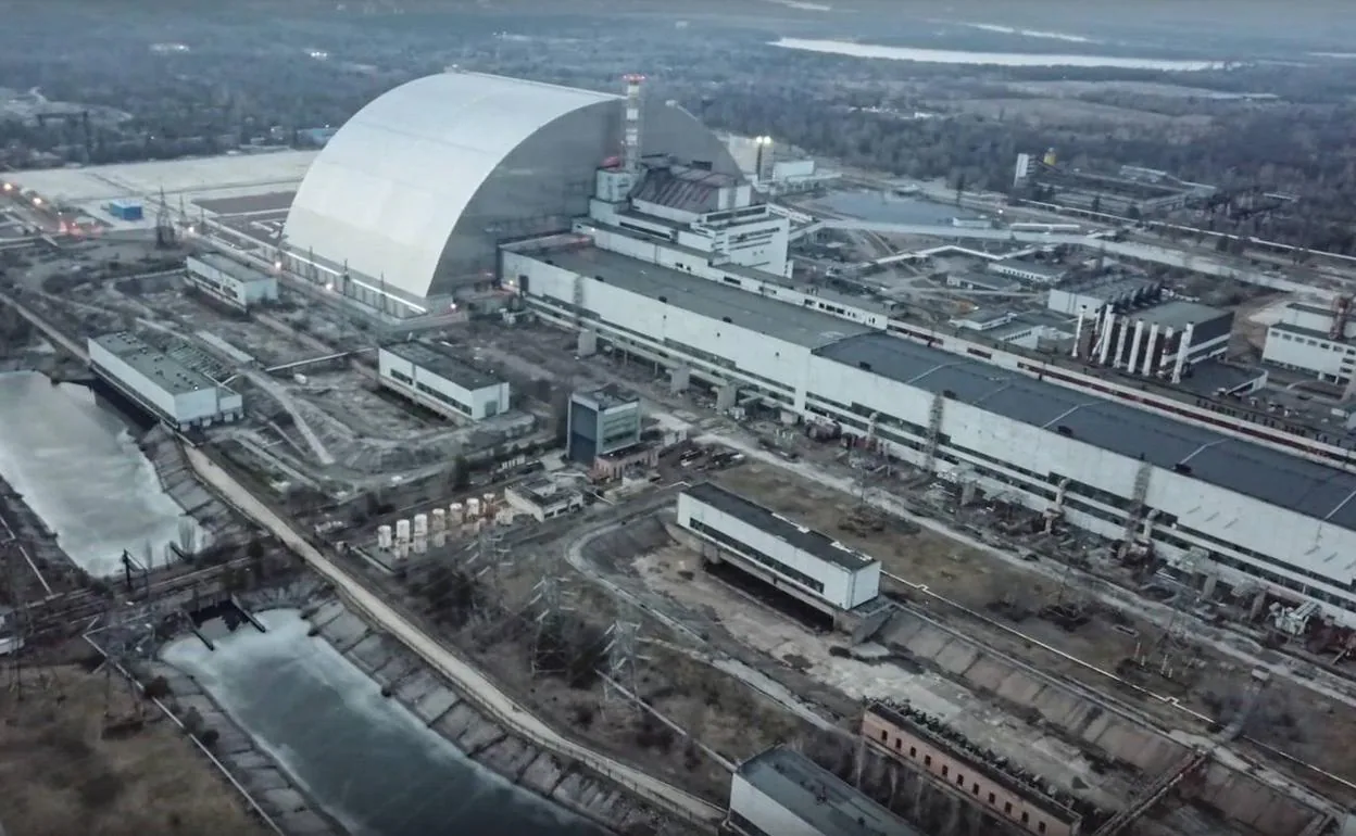 La central nuclear de Chernóbil. 