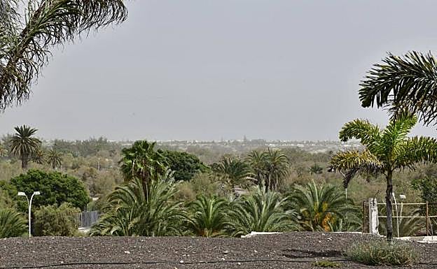 La calima emborrona el paisaje de Gran Canaria. 