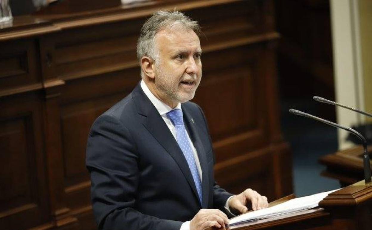 El presidente del Gobierno, Ángel Víctor Torres, en el Debate del Estado de la Nacionalidad. 