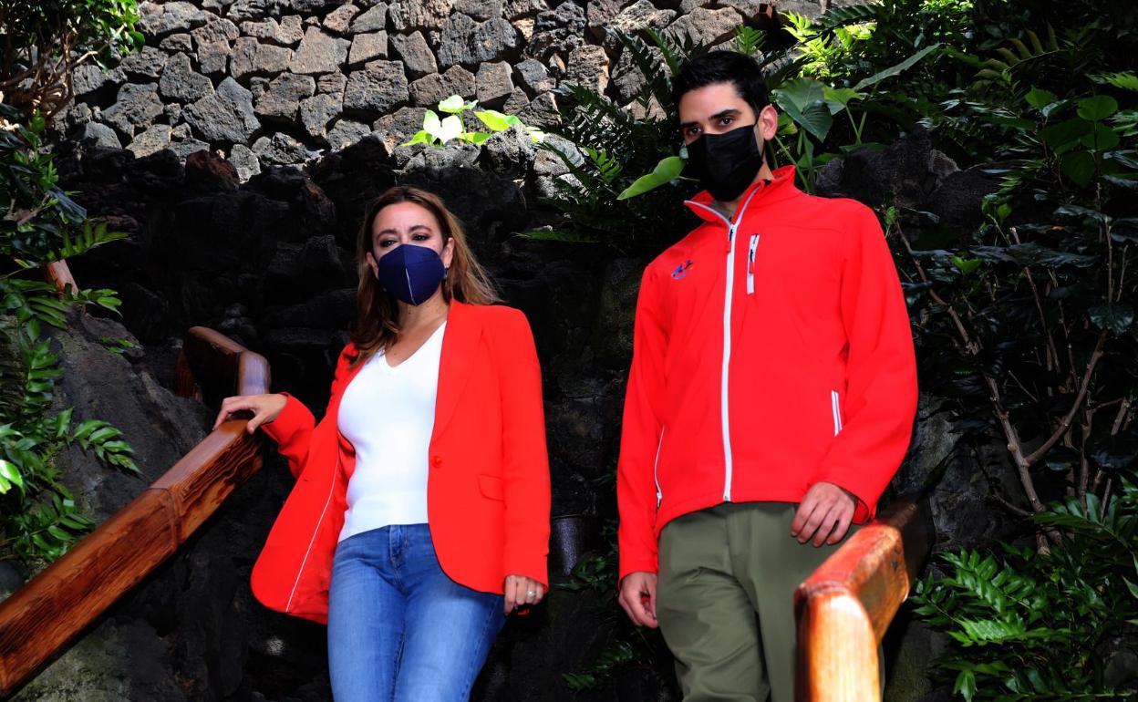 María Dolores Corujo en Los Jameos del Agua. 