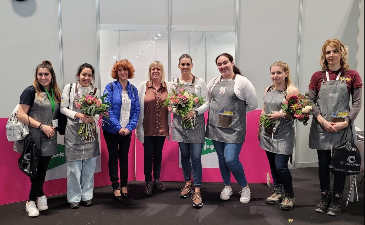Foto de las ganadoras de medallas. 