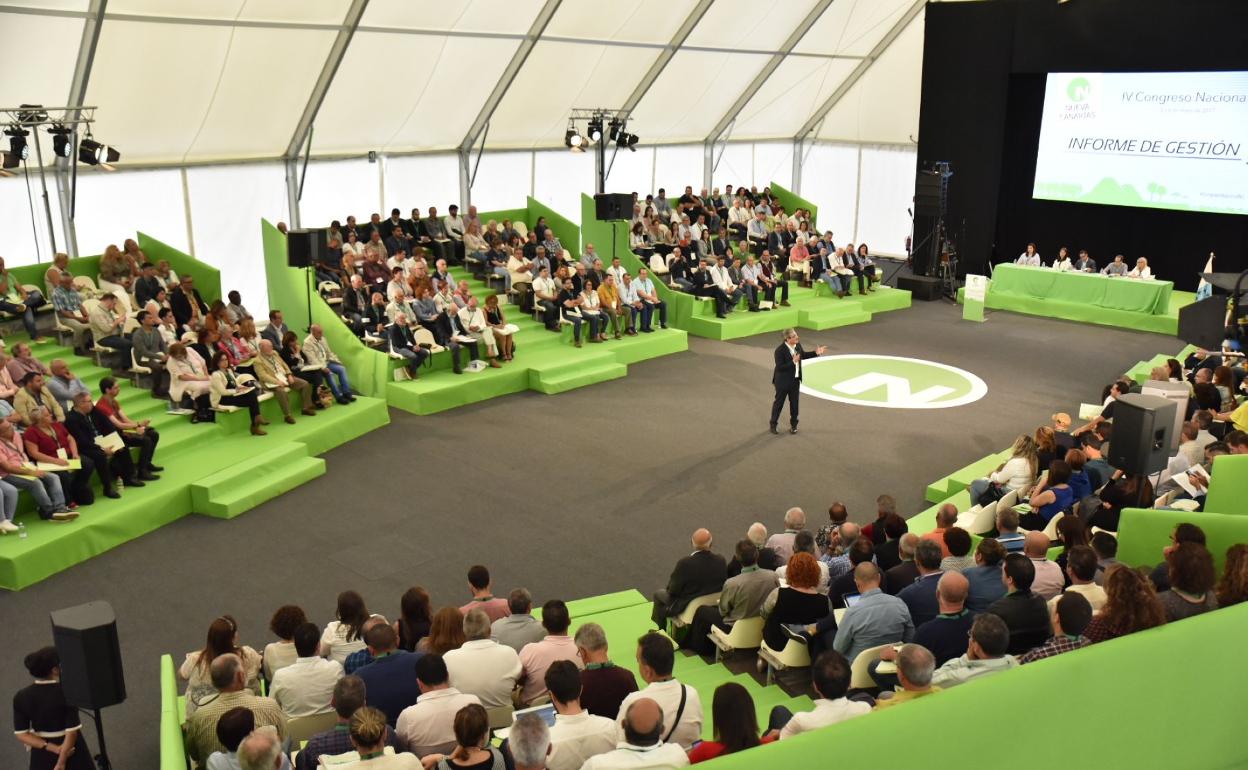 Román Rodríguez, en un acto de Nueva Canarias. 