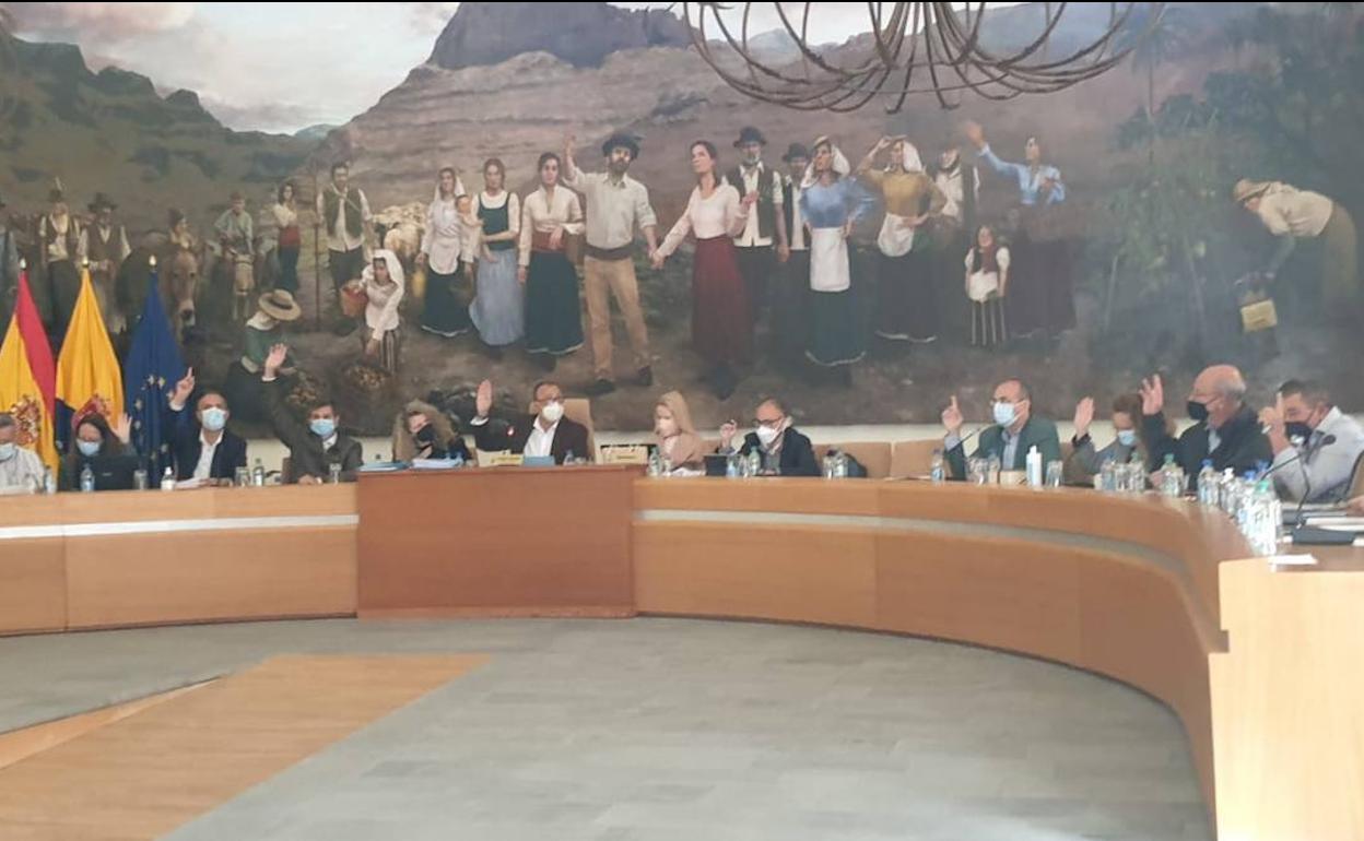 Última sesión plenaria del Ayuntamiento de Santa Lucía de Tirajana, tras la que se produjo el incidente. 