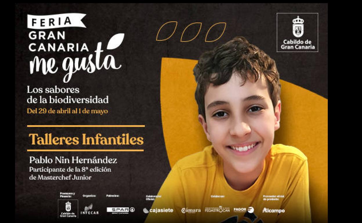Pablo Nin Hernández, participante de la octava edición de Masterchef Junior, será el cocinero de este taller. 