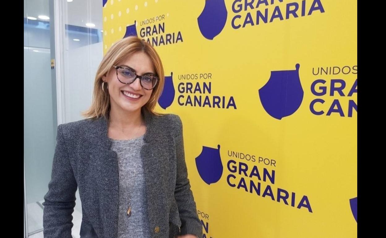 Ángeles Batista, consejera insular de UxGC en el Cabildo de Gran Canaria.. 