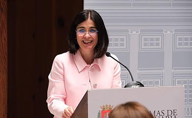 Carolina Darias, este sábado, en las Casas Consistoriales del Ayuntamiento de Las Palmas de Gran Canaria. 