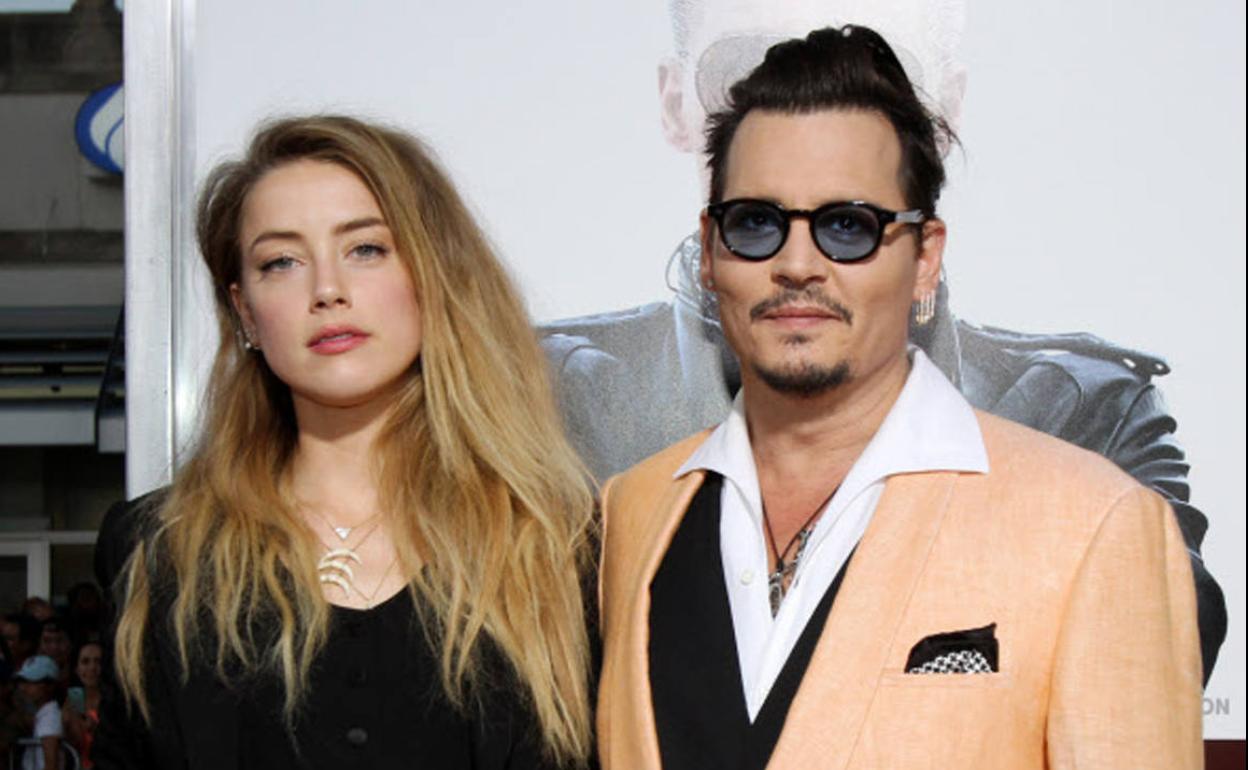 Johnny Depp y Amber Heard . 