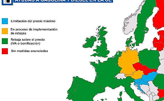 Estas son las ayudas a la gasolina y el diésel existentes en Europa