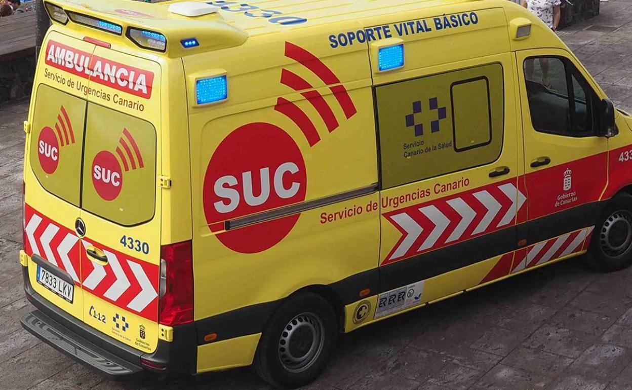 Herido un joven tras el vuelco de un coche en Breña Alta, La Palma