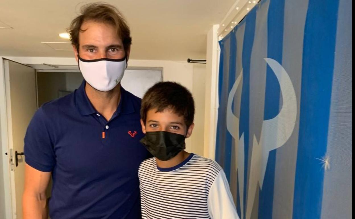 Alberto Pulido ya ha tenido la oportunidad de conocer a Rafa Nadal. 