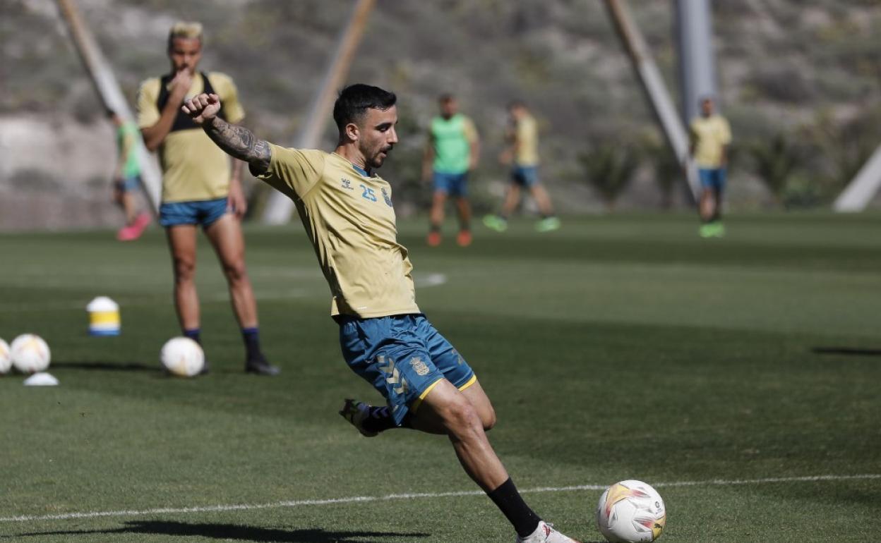 Rober, durante un entrenamiento en Barranco Seco. 