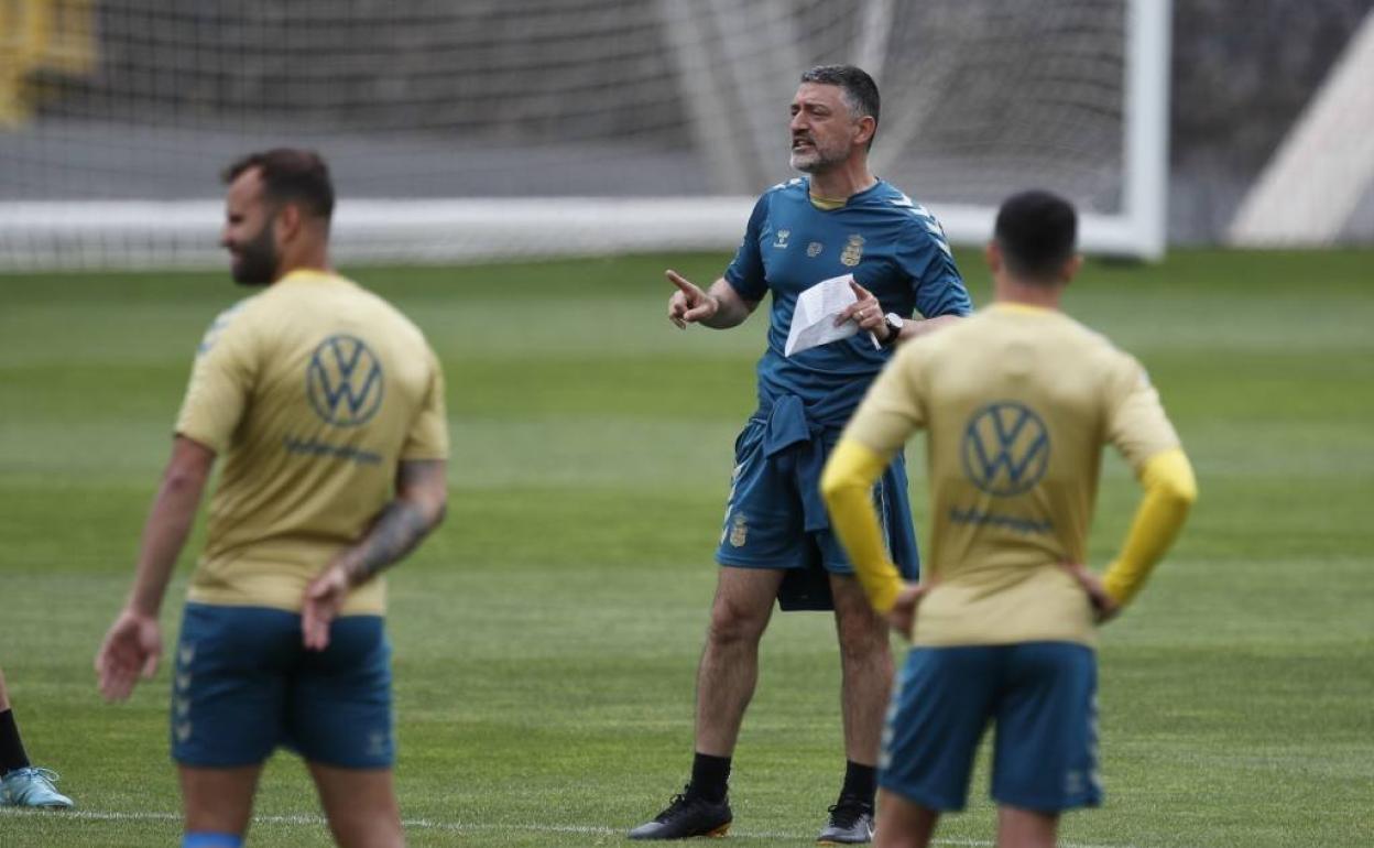 Pimienta, durante una sesión de entrenamiento. 