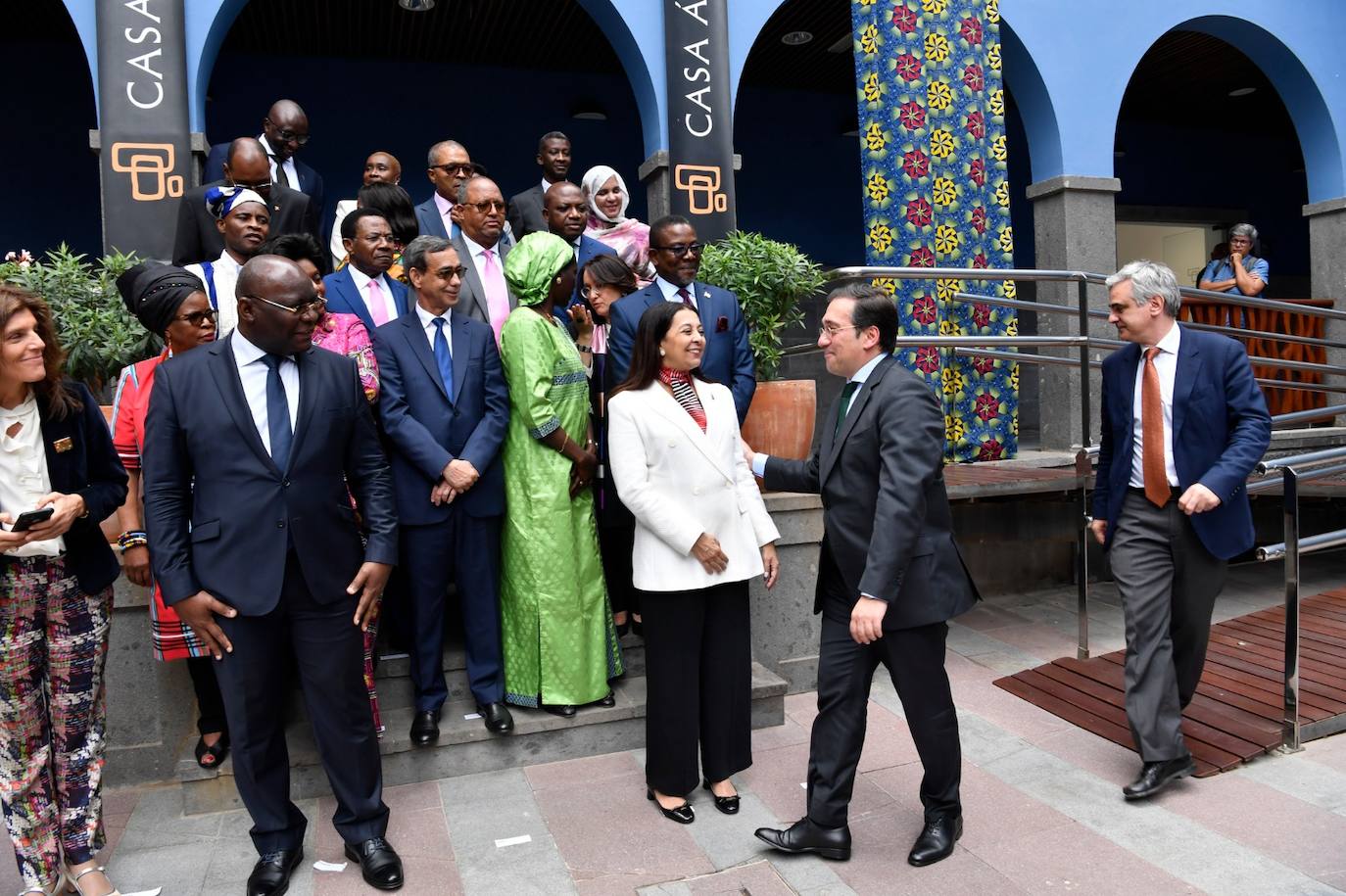 Fotos: Visita ministro Albares Casa África por motivo Día de Canarias