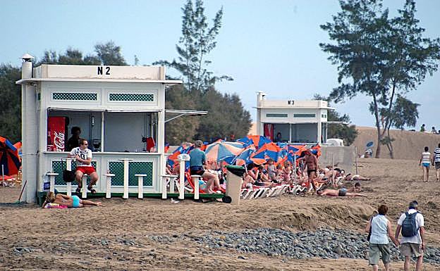 Foto de archivo de cuando los viejos kioscos estaban operativos. 