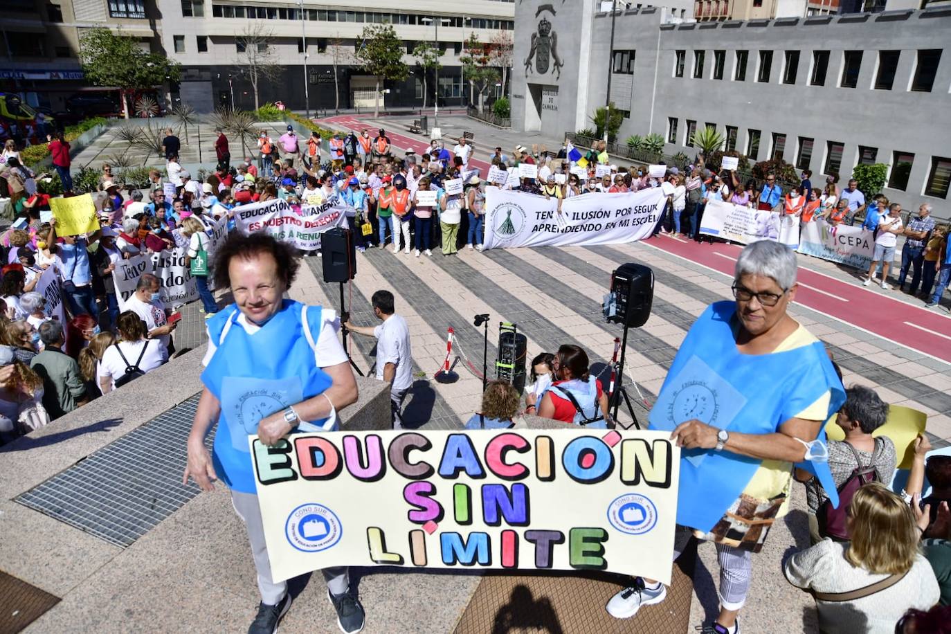 Fotos: Manifestación de educación en presidencia
