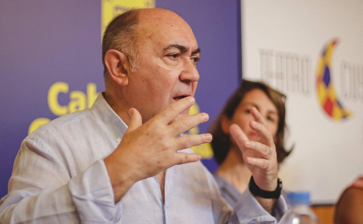 Arturo Querejeta, este jueves, en la rueda de prensa. 