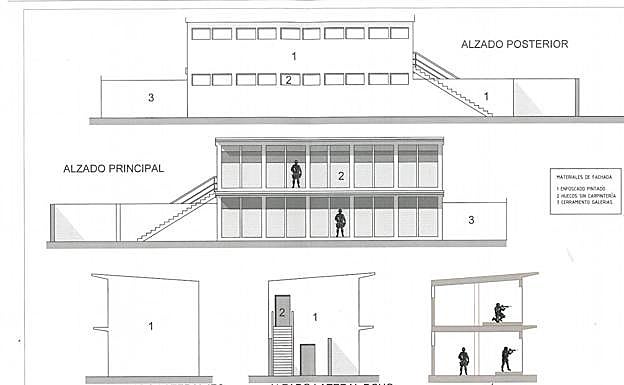 Recreación de la galería de tiro de precisión. 