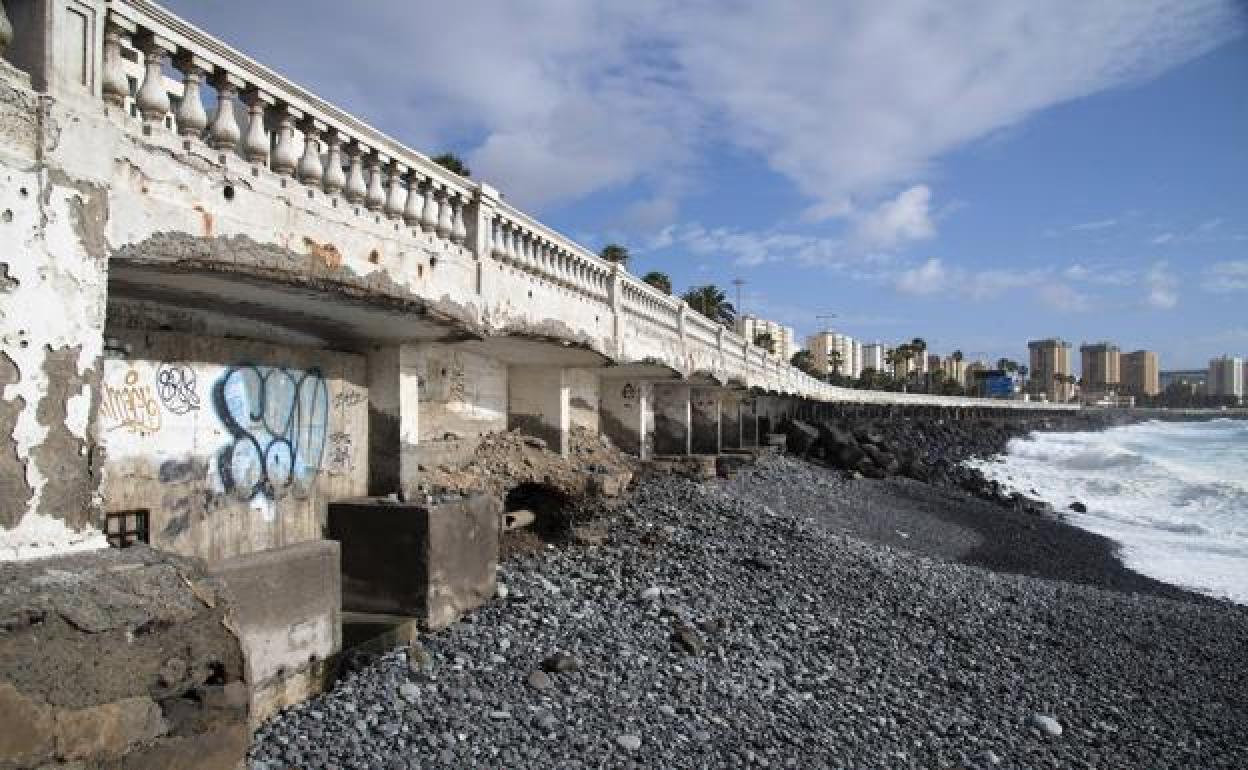 Riesgo de hundimiento de la avenida marítima y la GC-1