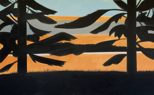 'Sunset#6', tela pintada por Katz en 2008 y de 4,8 por 2,7 metros. 