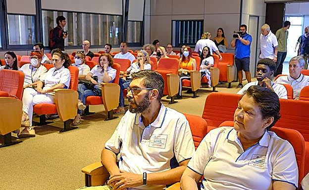 Algunos beneficiarios de los cursos puestos ya en marcha. 