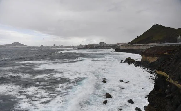 Episodio de oleaje en Gran Canaria. 