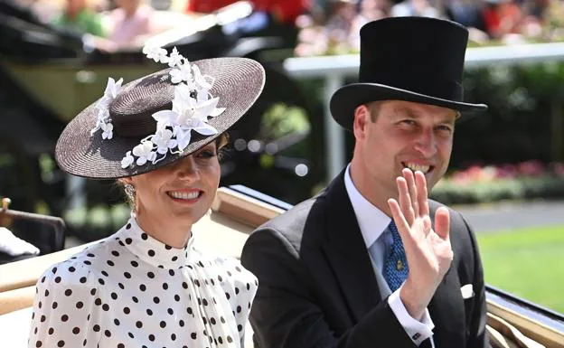 El príncipe Guillermo y su mujer, Catalina, la pasada semana en las carreras de caballos de Ascot. 