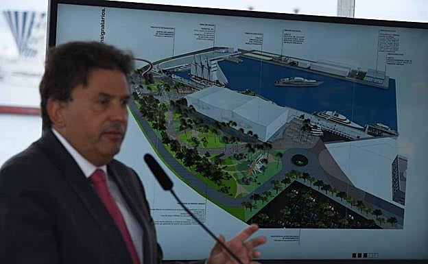 Imagen principal - Augusto Hidalgo y Luis Ibarra durante la presentación del proyecto Puerto-Ciudad. 