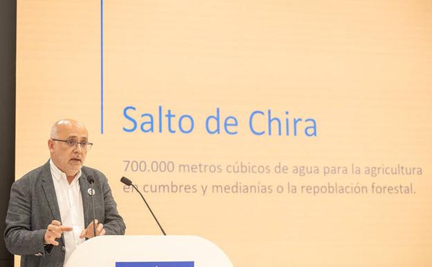 El presidente del Cabildo de Gran Canaria destacó que Salto de Chira será un referente en la UE. 