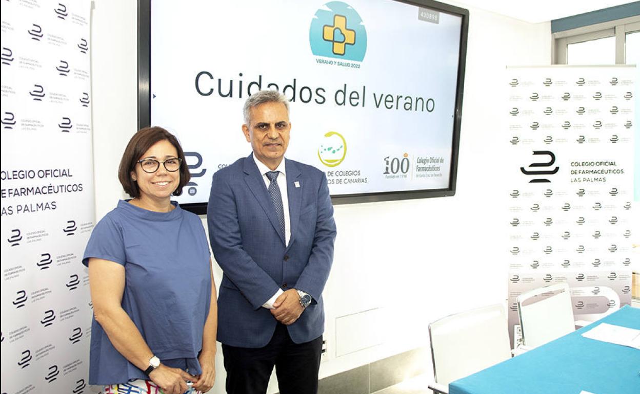Loreto Gómez y Manuel Ángel Galván, durante la presentación de la campaña. 